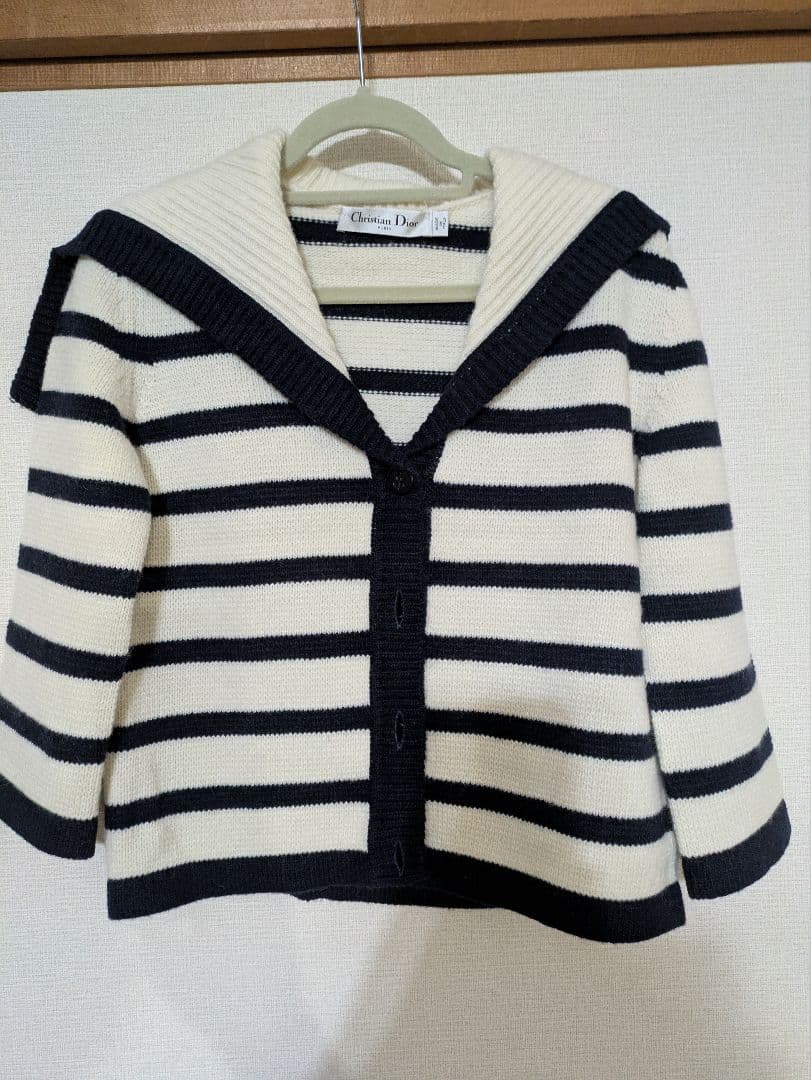 Dior Marinière カーディガン アイボリー・ネイビー34