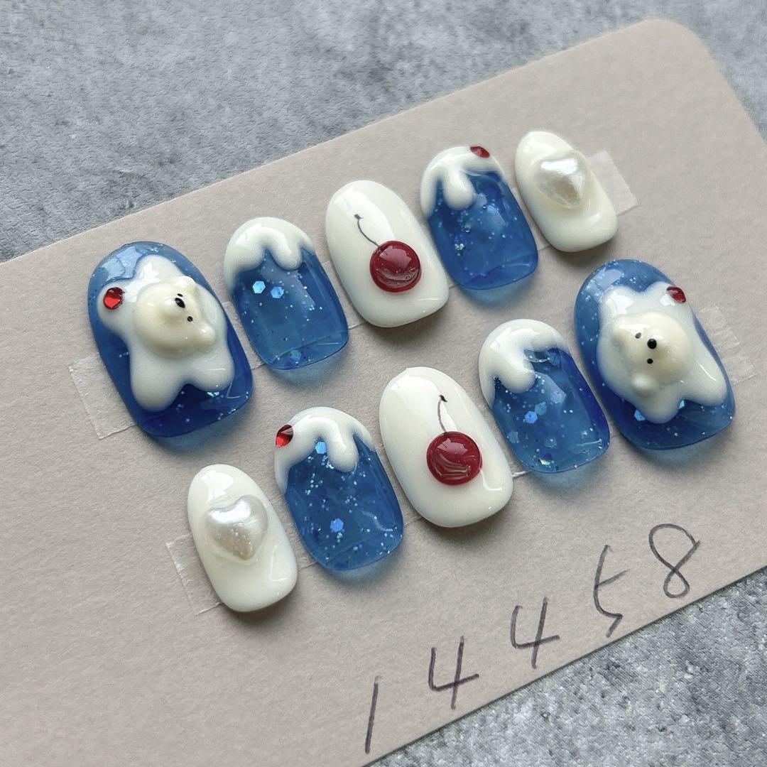 ネイルチップクリームソーダ くまさんネイル77 - メルカリ