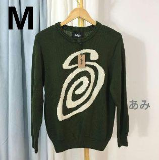 新品Stussyニット グリーン Mサイズ 男女兼用
