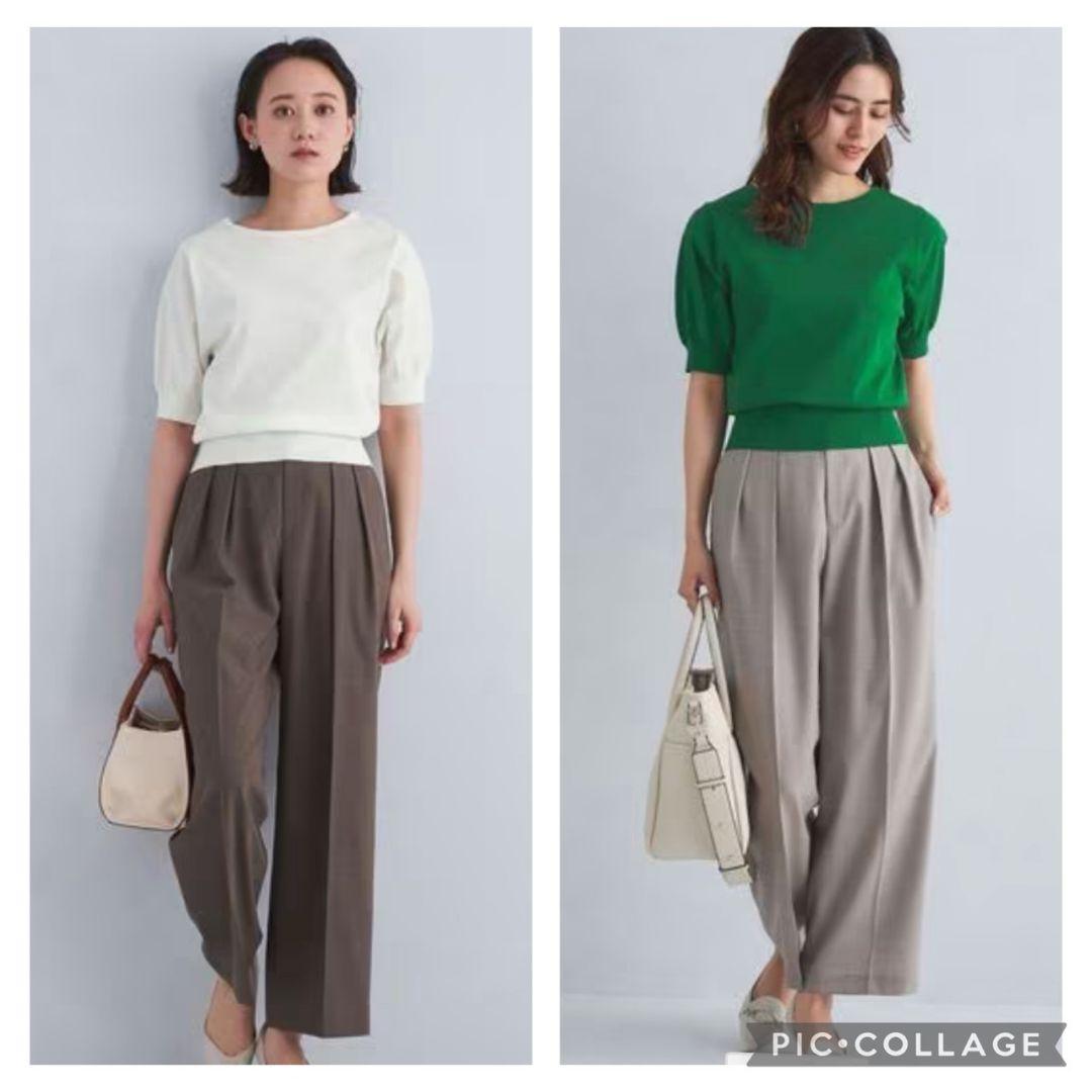 【美品】グリーンレーベルリラクシング フォルム ニット プルオーバー レッド green label relaxing（グリーンレーベルリラクシング）の