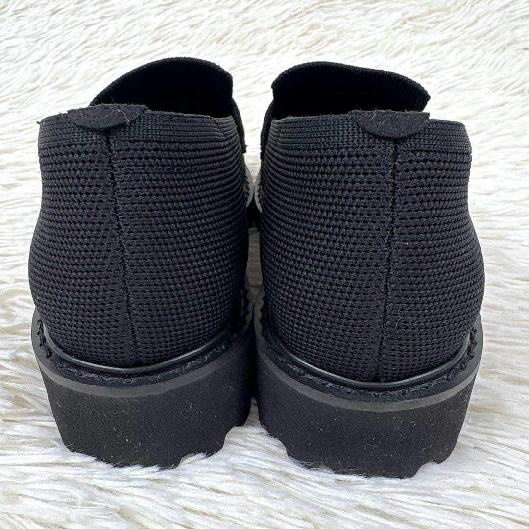 美品、VIVAIA、ビバイア、トラックソール、ローファー、黒