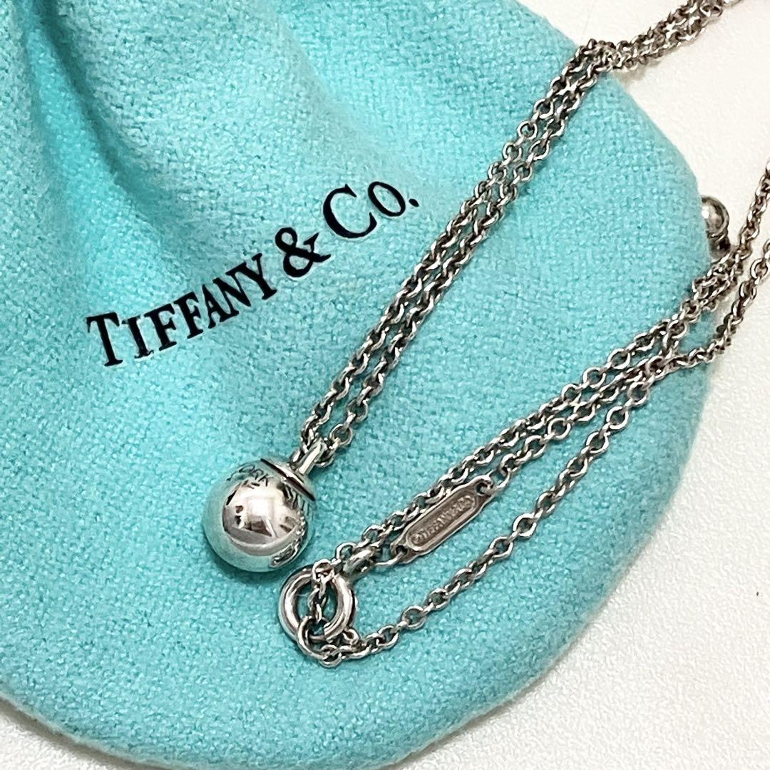 TIFFANY&Co. ハードウェア ボール ペンダント ロング ネックレス