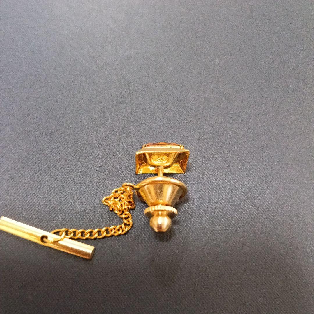 18K　タイピン　ネクタイピン　アクセサリー　18金　トパーズ　シトリン