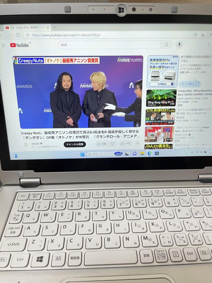 レッツノートAX3 4/128 2in1 累計使用時間少 バッテリー消耗 美品