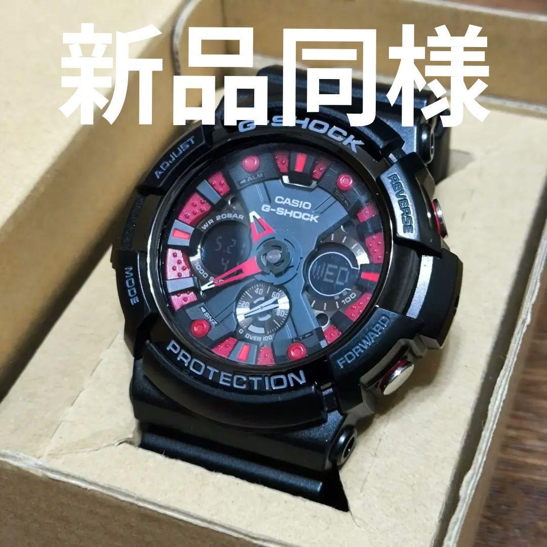 新品同様 カシオ G-SHOCK GA-200SH-1A 電池交換 異常無 箱