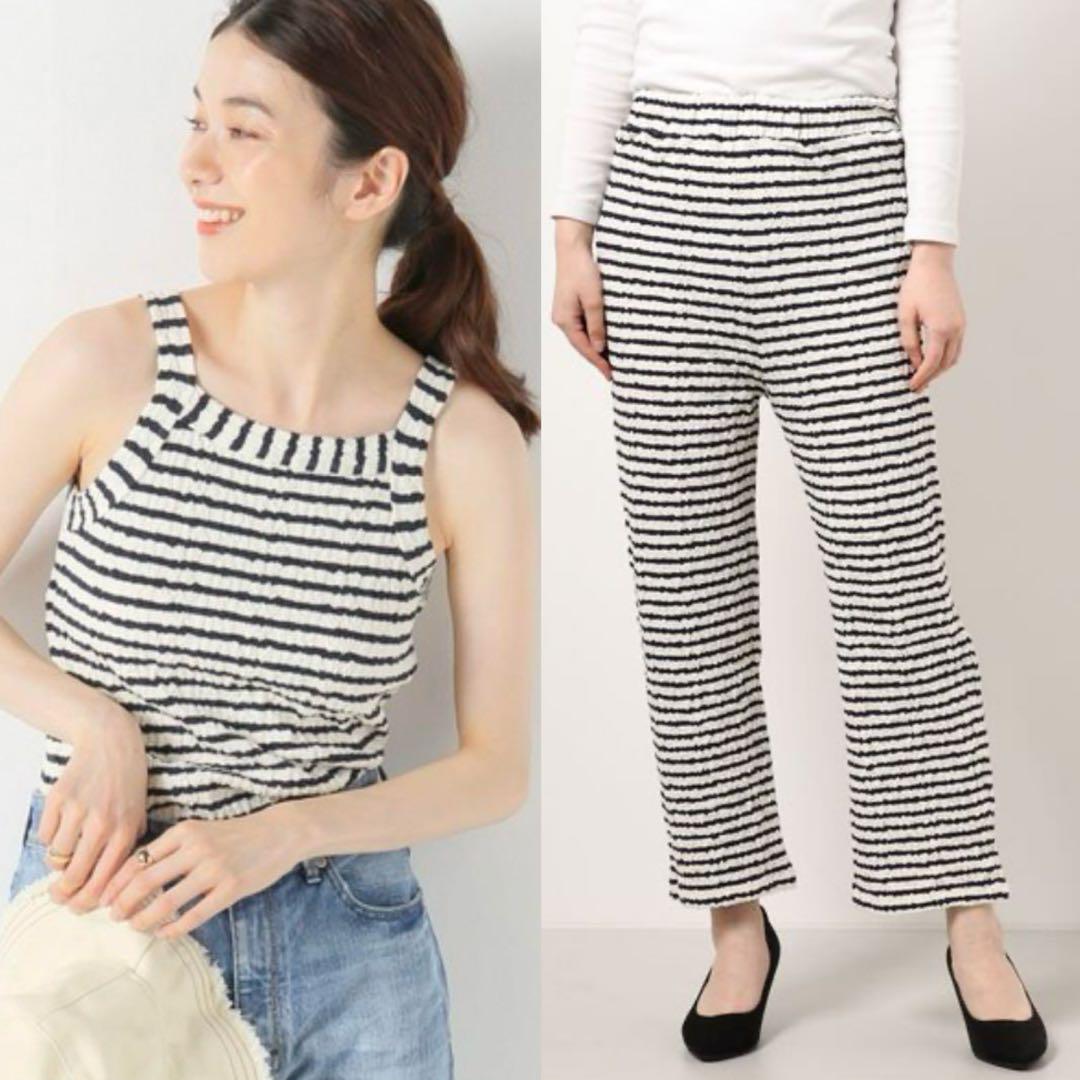 イエナ　sese ストレッチケーブル　キャミソ　パンツ　セットアップ　ボーダー
