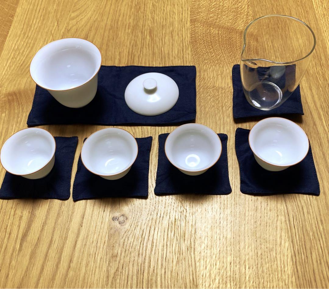 屋外　携帯　茶器セット　ソロキャンで雰囲気のある茶器でお茶を飲めます。