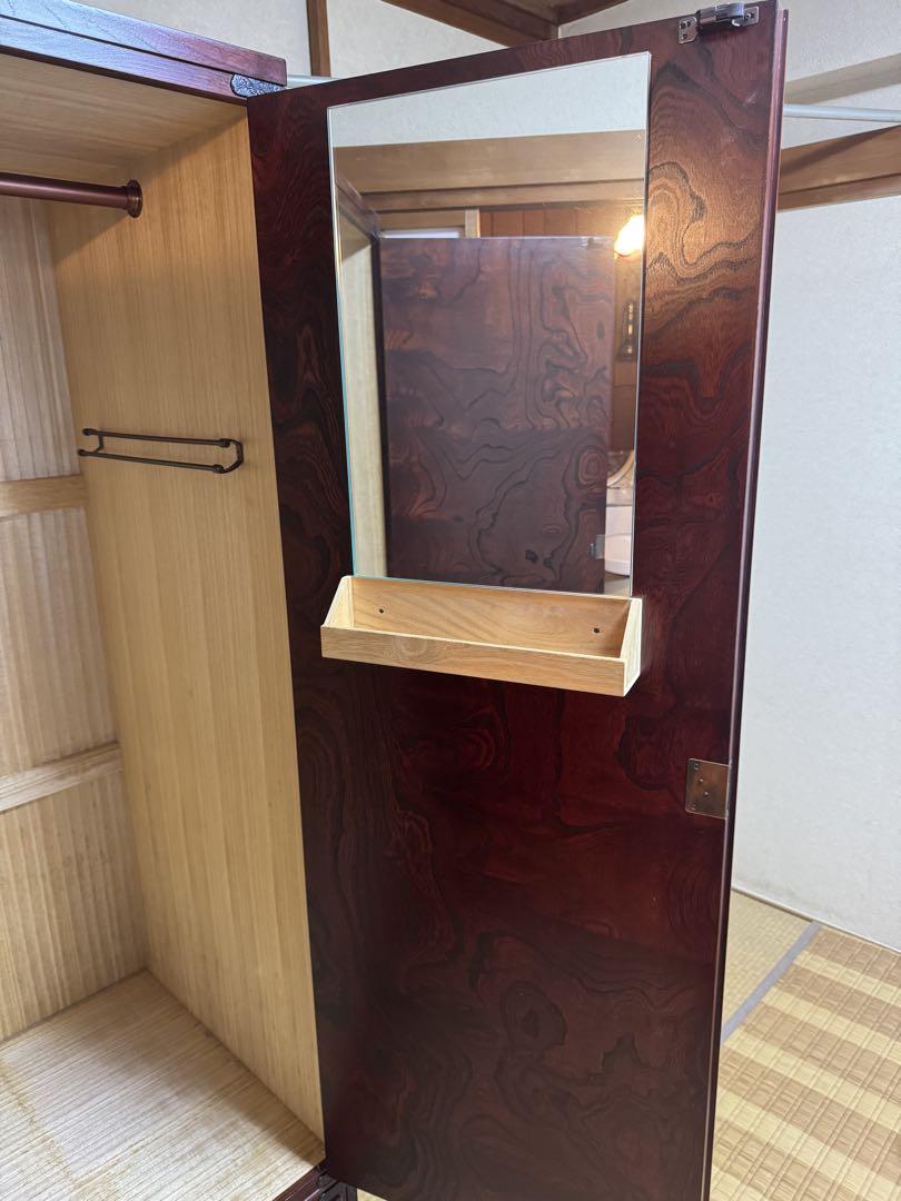 IWAYADO 岩谷堂　洋服箪笥　タンス 拭漆塗り　南部鉄器金具