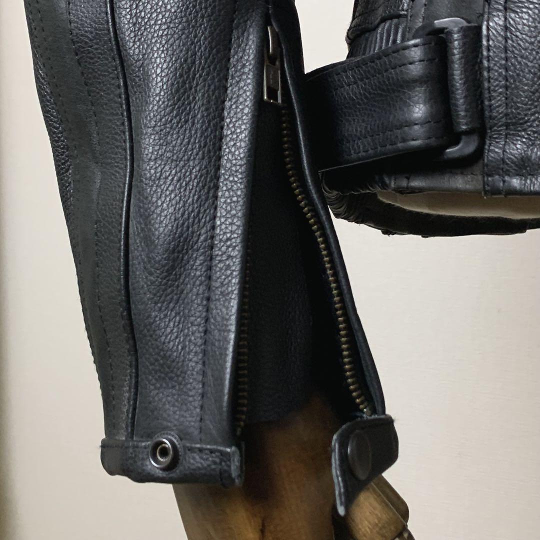【未使用タグ付き】GOOD LUCK レザー　ライダース　バイカージャケット L
