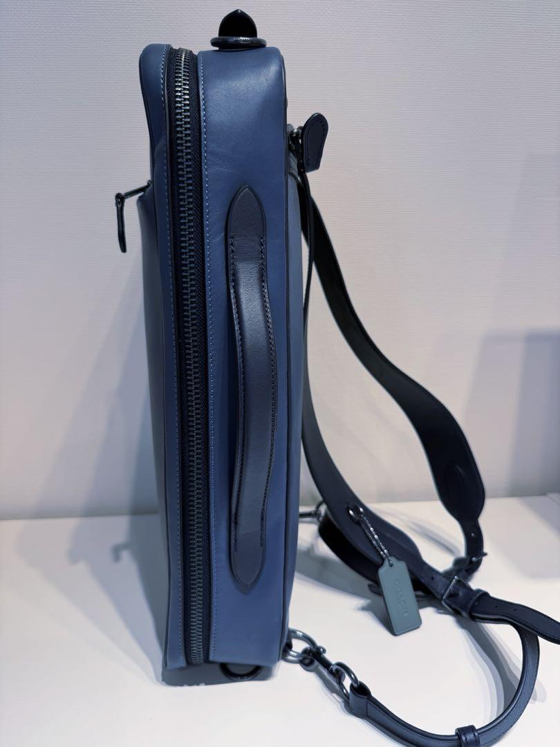COACH レザー　ビジネスバック　リュック　グラハム　ネイビー　コーチ