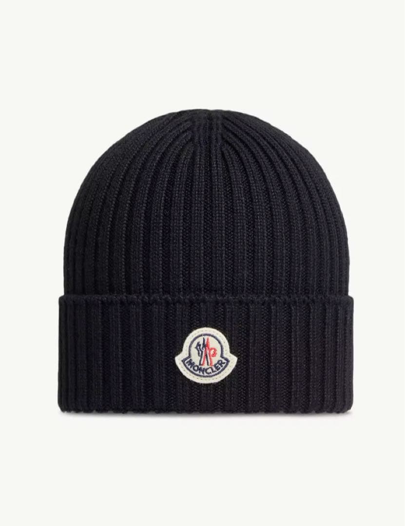 MONCLER ネイビー ニット帽 キッズ 子供用 ニットキャップ