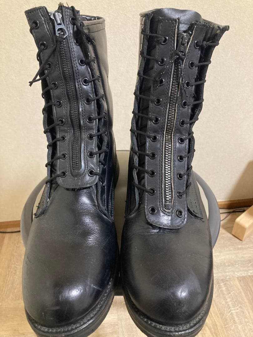 1985年製 U.S. MILITARY コンバットブーツ 9E ジップアップやや傷や汚れあり WWW_OLIVIERBERNSTEIN_COM