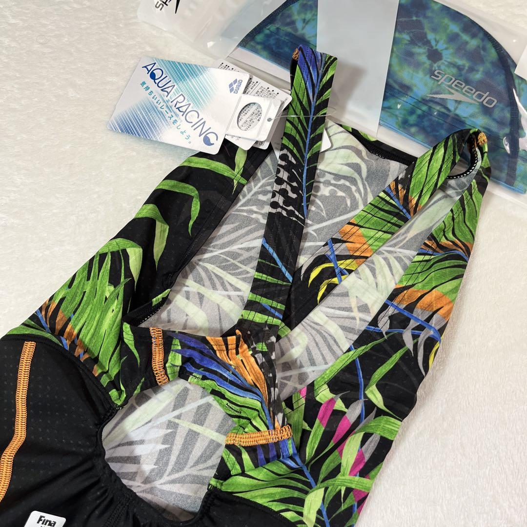 新品　レディース　アリーナ　競泳水着　Oサイズ　Fina  アクアレーシング