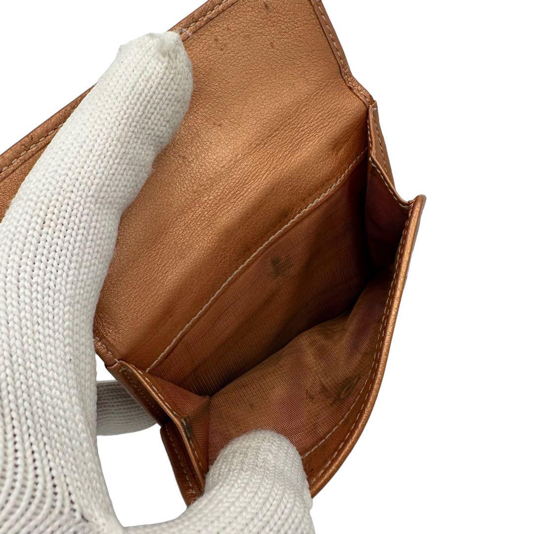 ホットマン セール デニム 二つ折り財布 美品✨】CELINE トリオンフ 茶色 ヴィンテージ 小物