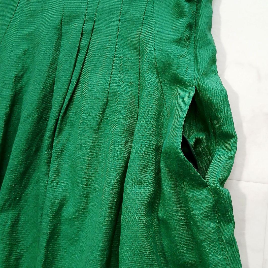 美品 ヴェルメイユパーイエナ リネン アンブレラスリーブ ロングワンピース 38 美品 ヴェルメイユパーイエナ リネン アンブレラスリーブ ロングワンピース 38