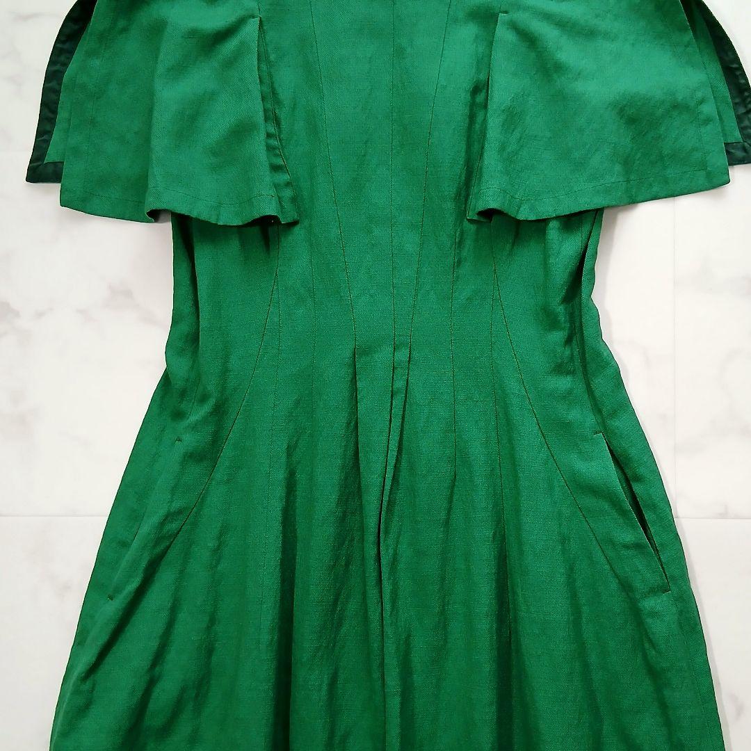 美品 ヴェルメイユパーイエナ リネン アンブレラスリーブ ロングワンピース 38 美品 ヴェルメイユパーイエナ リネン アンブレラスリーブ ロングワンピース 38