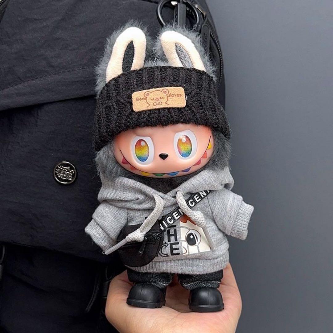 ラブブ洋服　Labubuぬいぐるみ着　ぬい服　レア商品着せ替え服　豪華6点セット LABUBU ラブブ 4点セット ぬいぐるみ用服 洋服 ぬい服