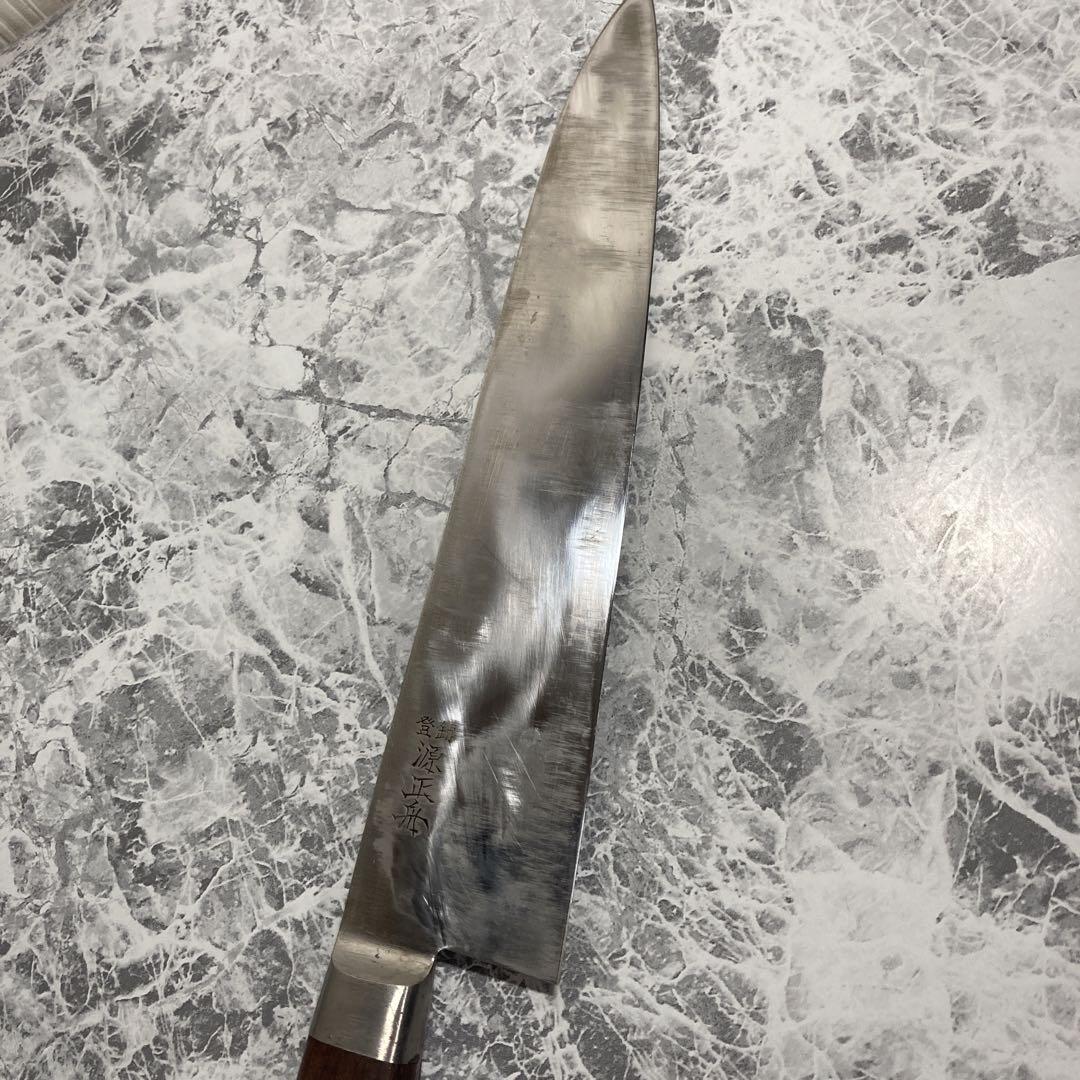 登録 源正舟 牛刀 刃渡21cm 両刃 鋼？製 - メルカリ