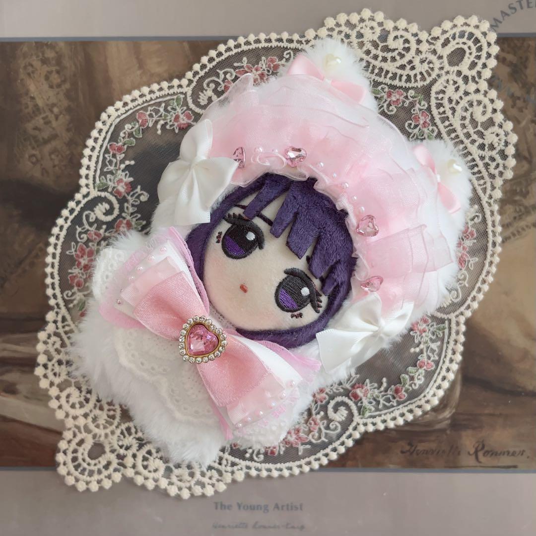 N6 ぬい服 着ぐるみ ちびぐるみ 10cm 11cm ピンク フリル くま