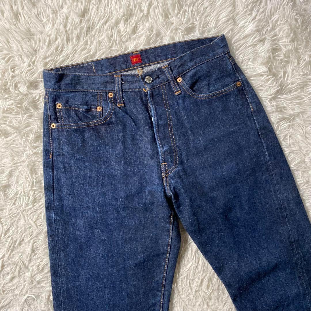 美品】リゾルト　デニムパンツ　真っ紺　710　セルビッジ　耳付き　W32×L29