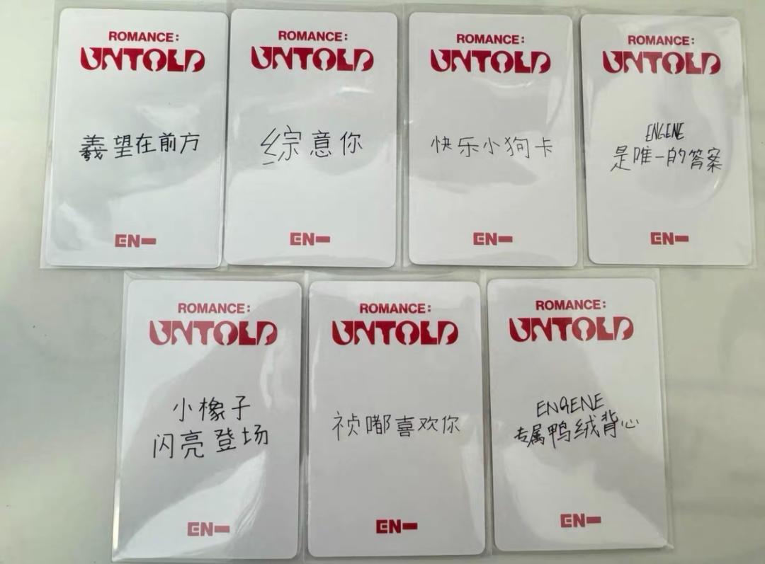 enhypen 中華一直娱 yizhiyuラキドロトレカ芝生　7枚コンプセット