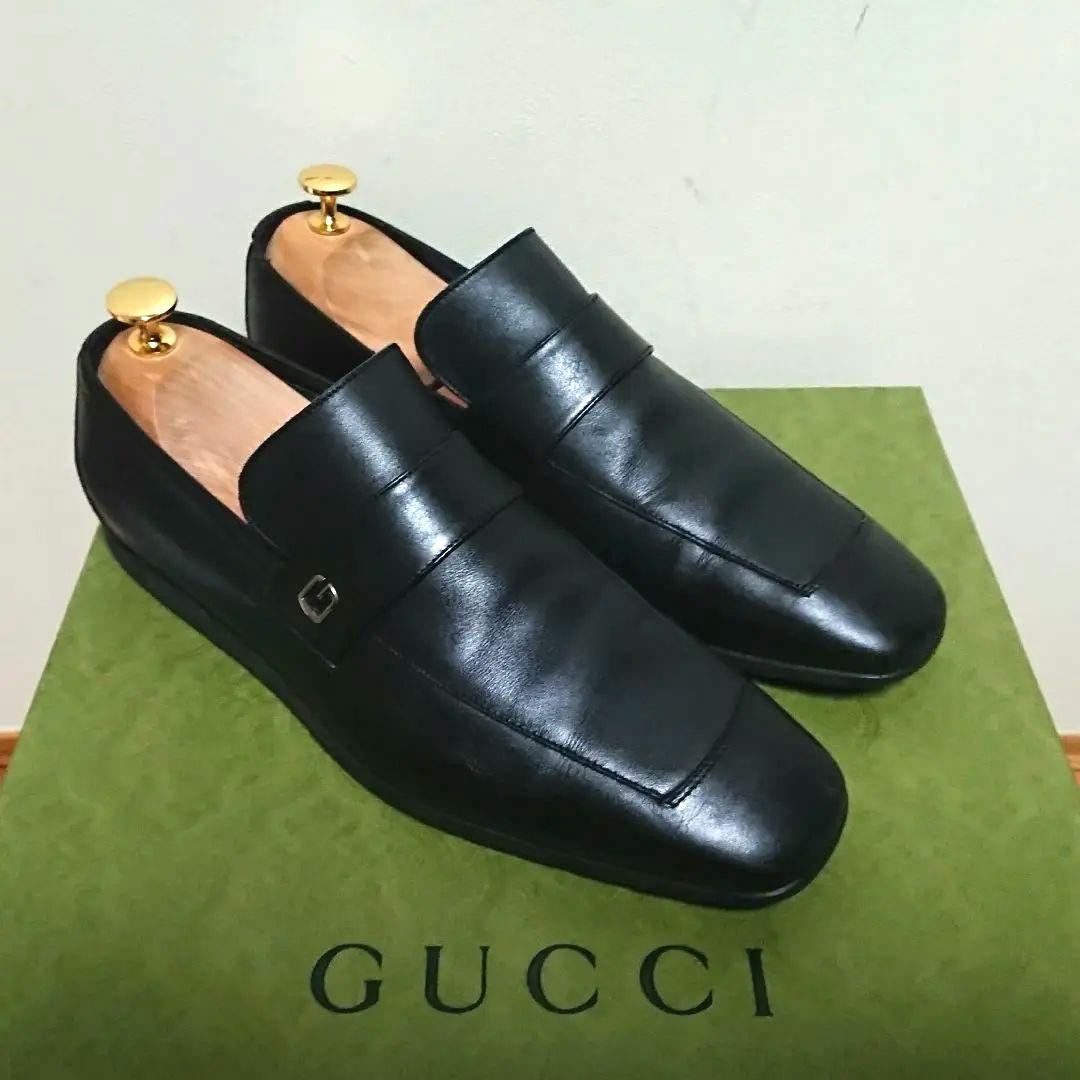 GUCCI ローファー ビジネスシューズ 黒 39 EJ - メルカリ