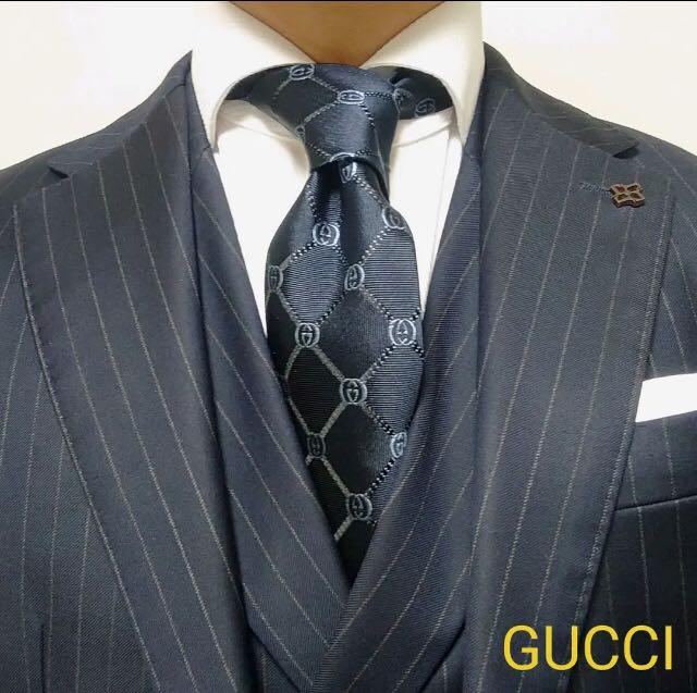 100%新品大得価 GUCCIネクタイ グッチネイビーネクタイ ネイビー ネクタイ グッチ メンズ HIQa4-m52668325478 格安2022