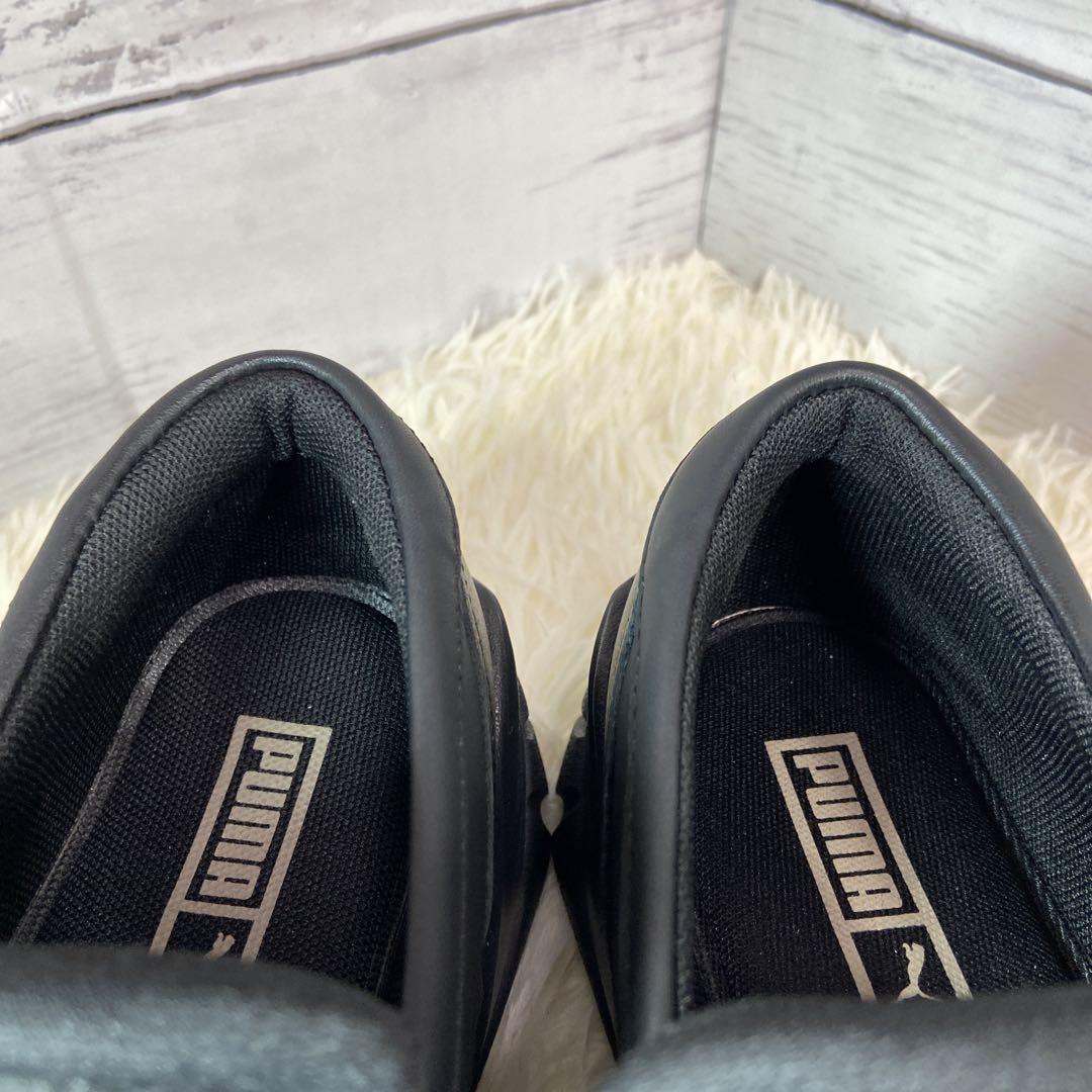 【新品】PUMA 厚底　ローファー　スリッポン　ブラック　レディース　24.5