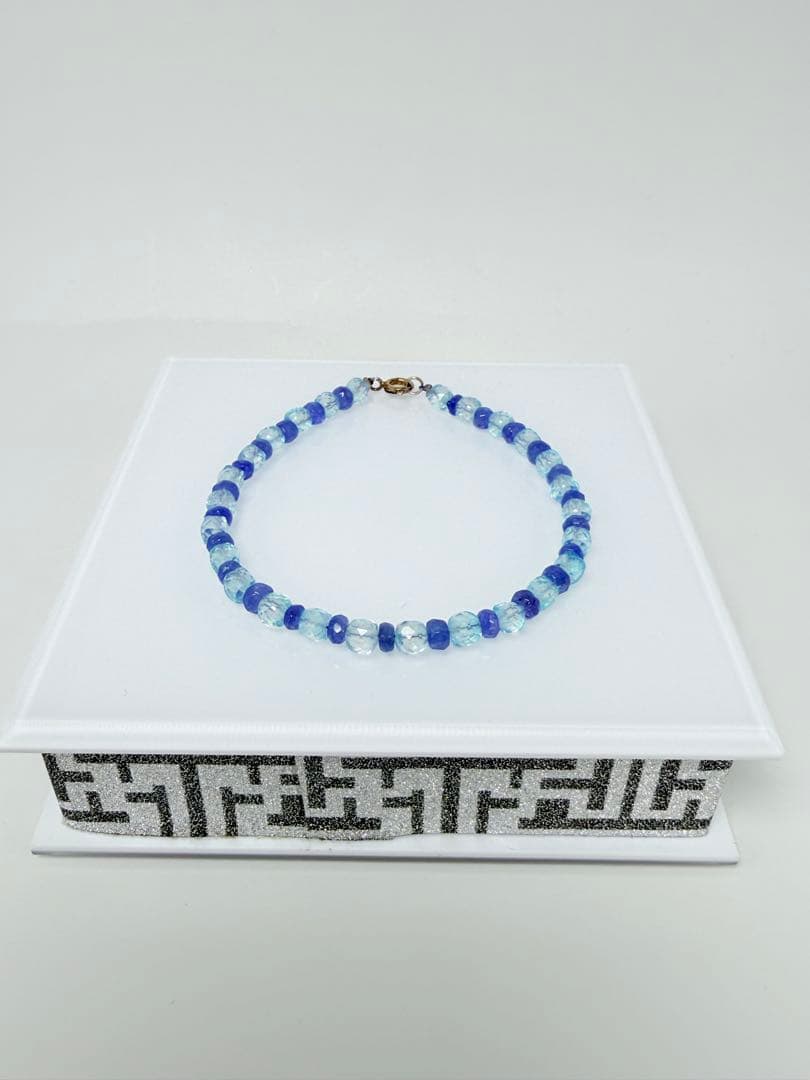 デザインブレスレット タンザナイト ブルートパーズ新品、♥