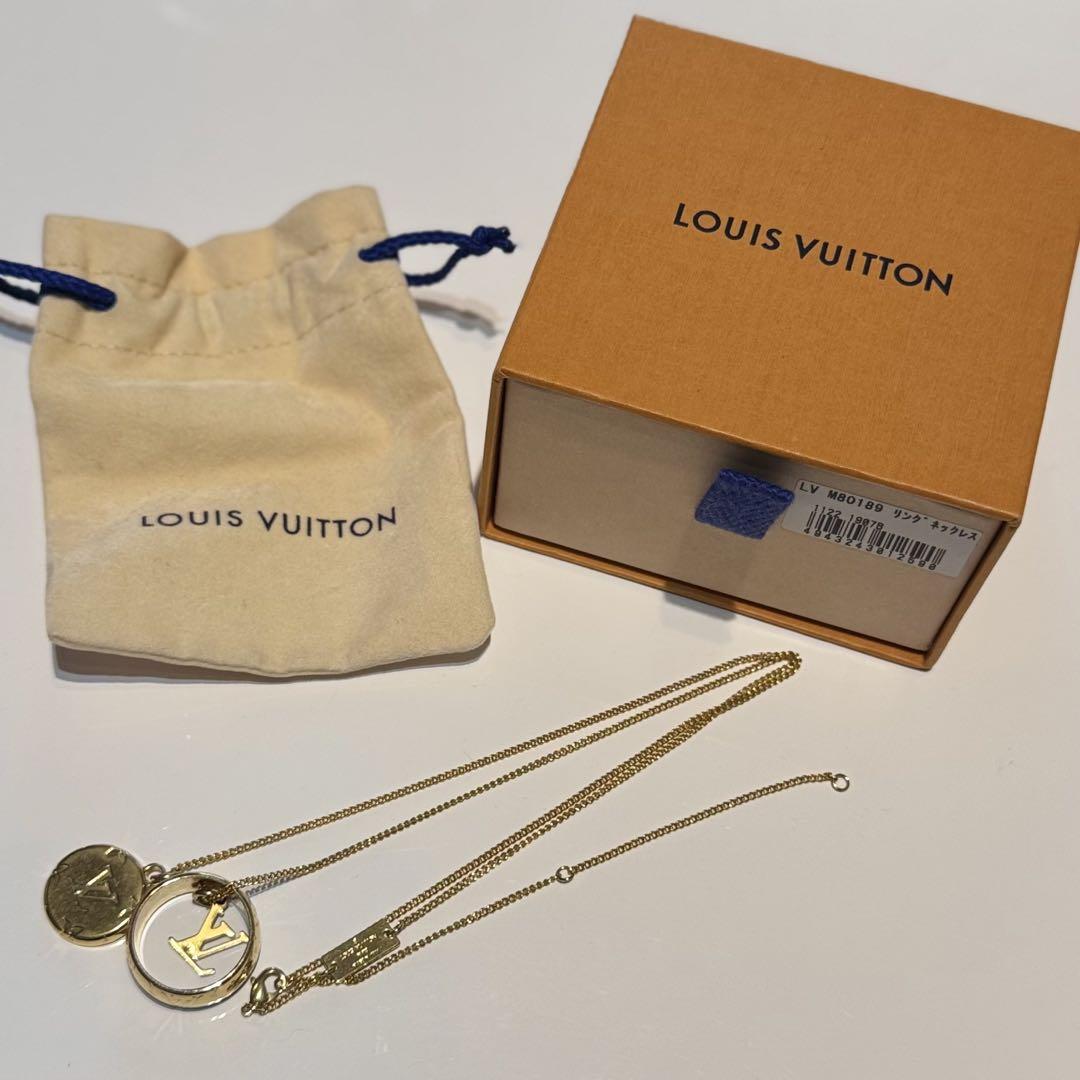 LOUIS VUITTON ルイヴィトン リングネックレスLVサークルゴールド