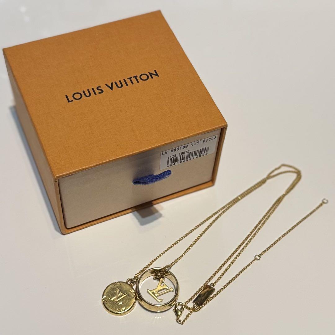 LOUIS VUITTON ルイヴィトン リングネックレスLVサークルゴールド