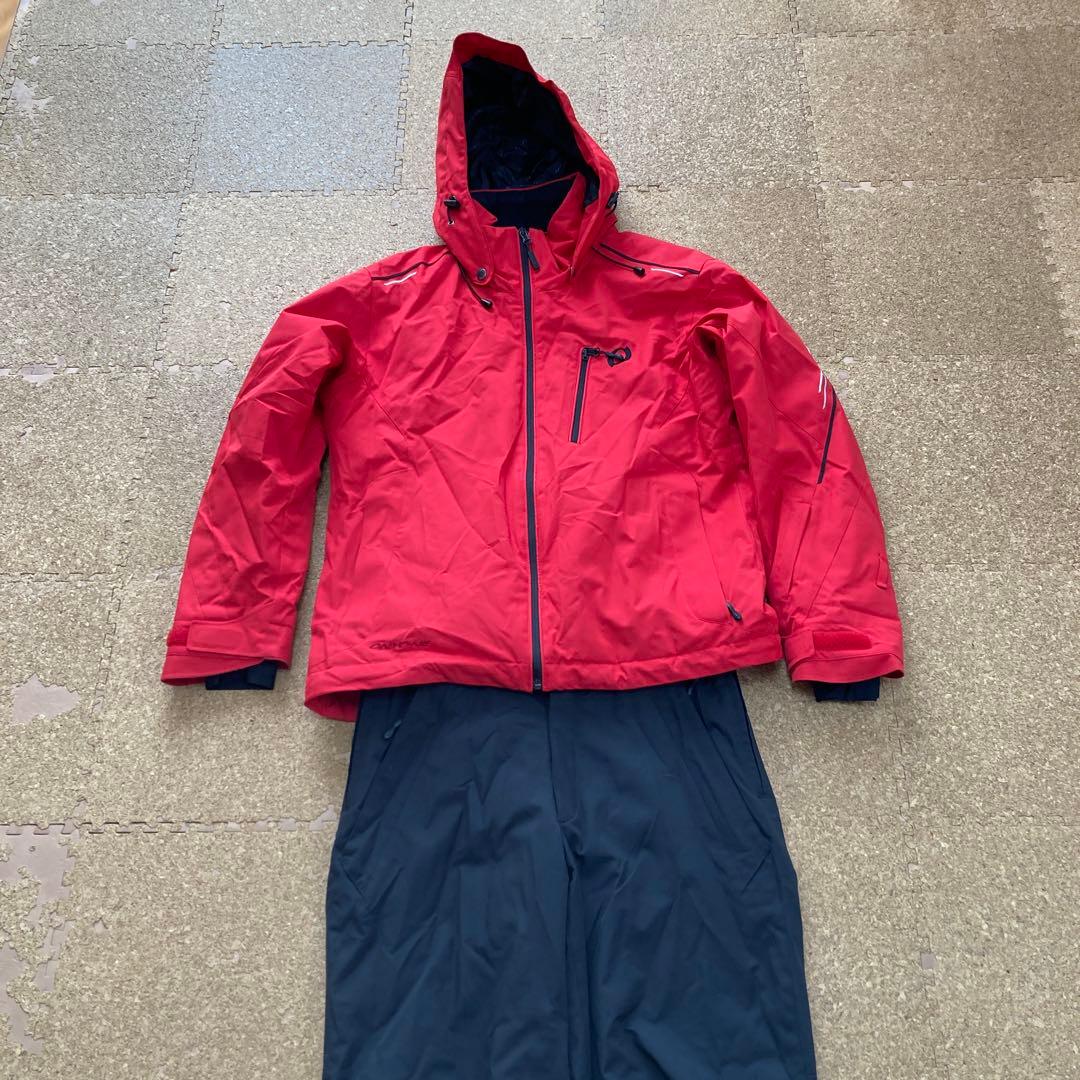 オンヨネ ONYONE スキージャケット上下 セットスキーMメンズ赤×黒M ON-YO-NE