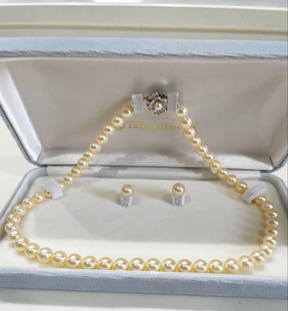美品】アコヤ真珠☆パールネックレス☆イヤリング☆シルバー刻印
