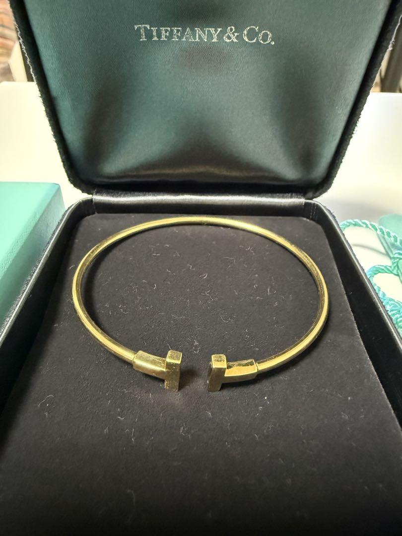Tiffany & Co. イエローゴールドブレスレット Tワイヤー