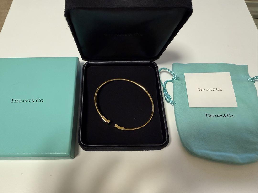 Tiffany & Co. イエローゴールドブレスレット Tワイヤー