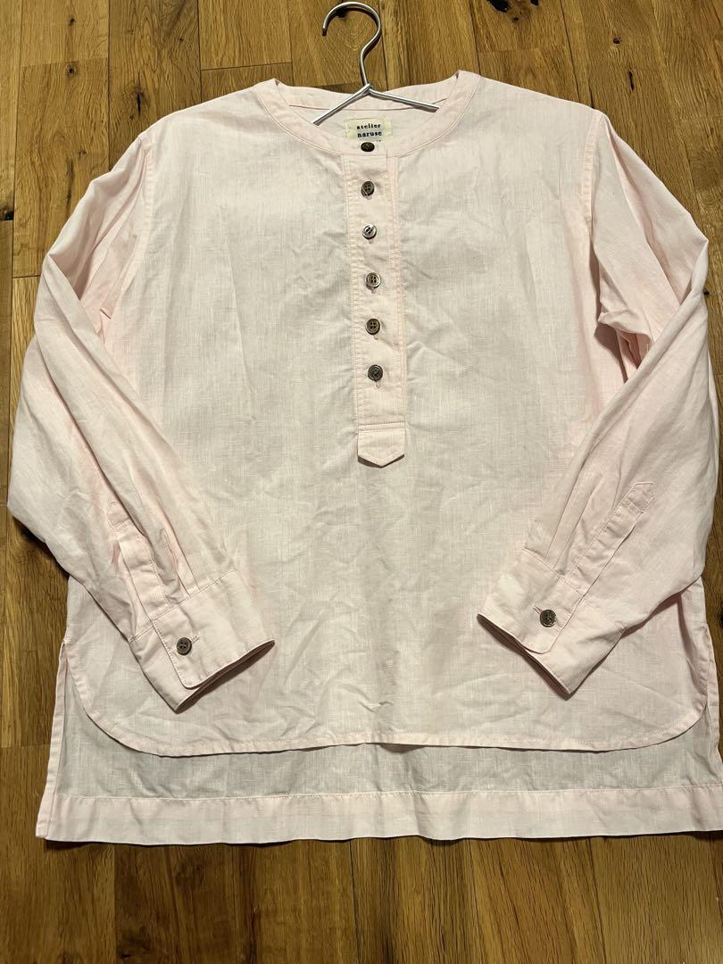 アトリエナルセ atelier naruse リネンシャツ スモックブラウス
