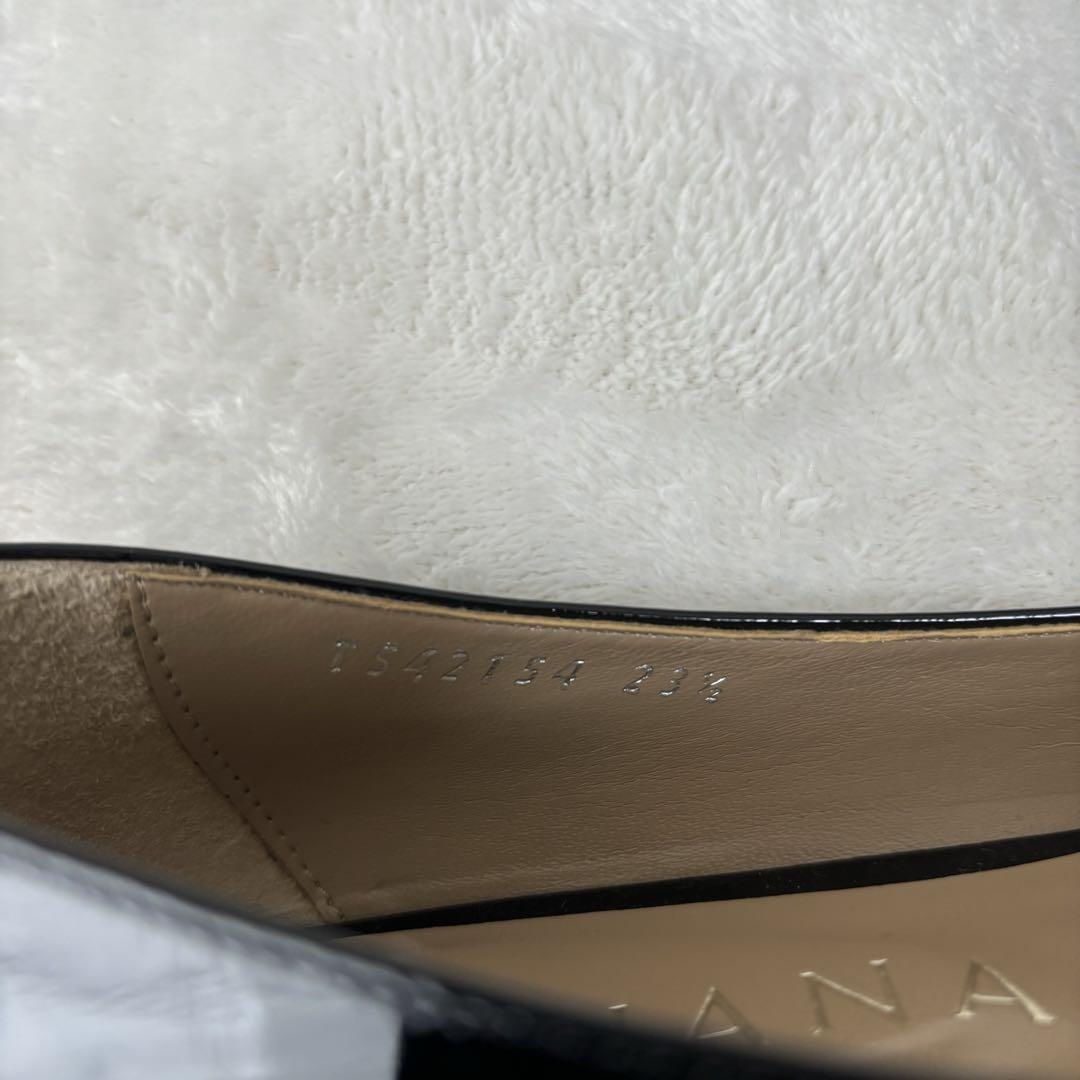 ✨極美品✨DIANA ダイアナ パンプス フラット　エナメル　リボン　23.5㎝