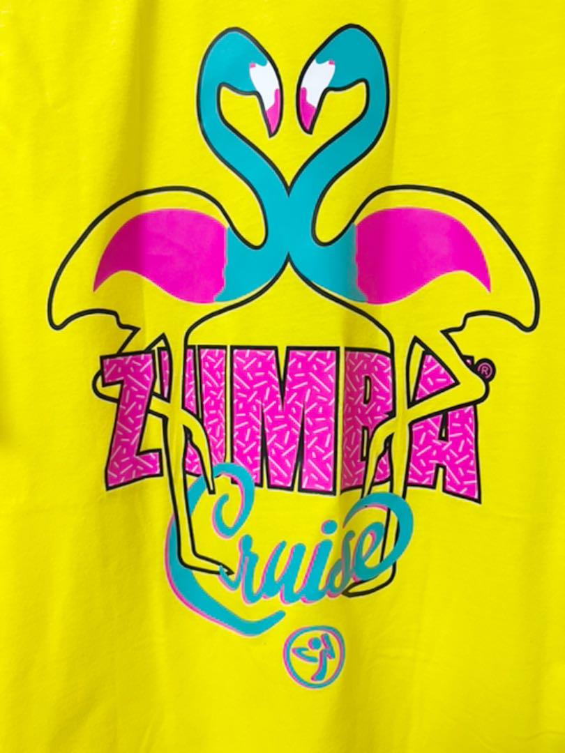 正規品 ズンバクルーズ限定 フラミンゴTシャツ 男女兼用 ZUMBA XS S