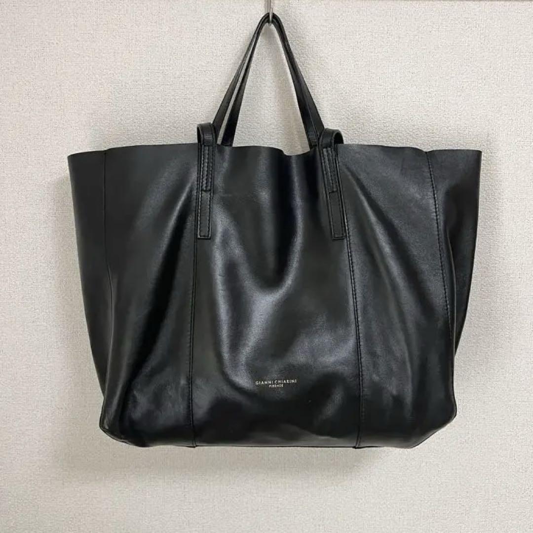 【GIANNI CHIARINI】SUPERLIGHT 2WAY トートバッグ黒
