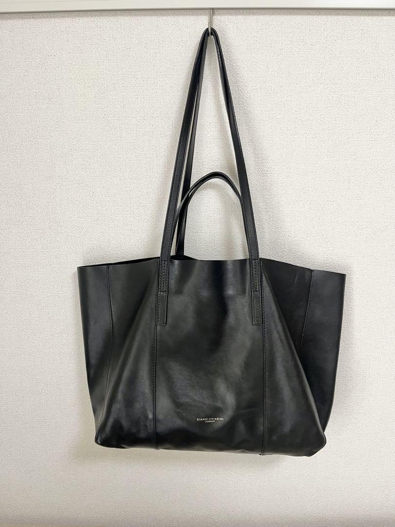 【GIANNI CHIARINI】SUPERLIGHT 2WAY トートバッグ黒