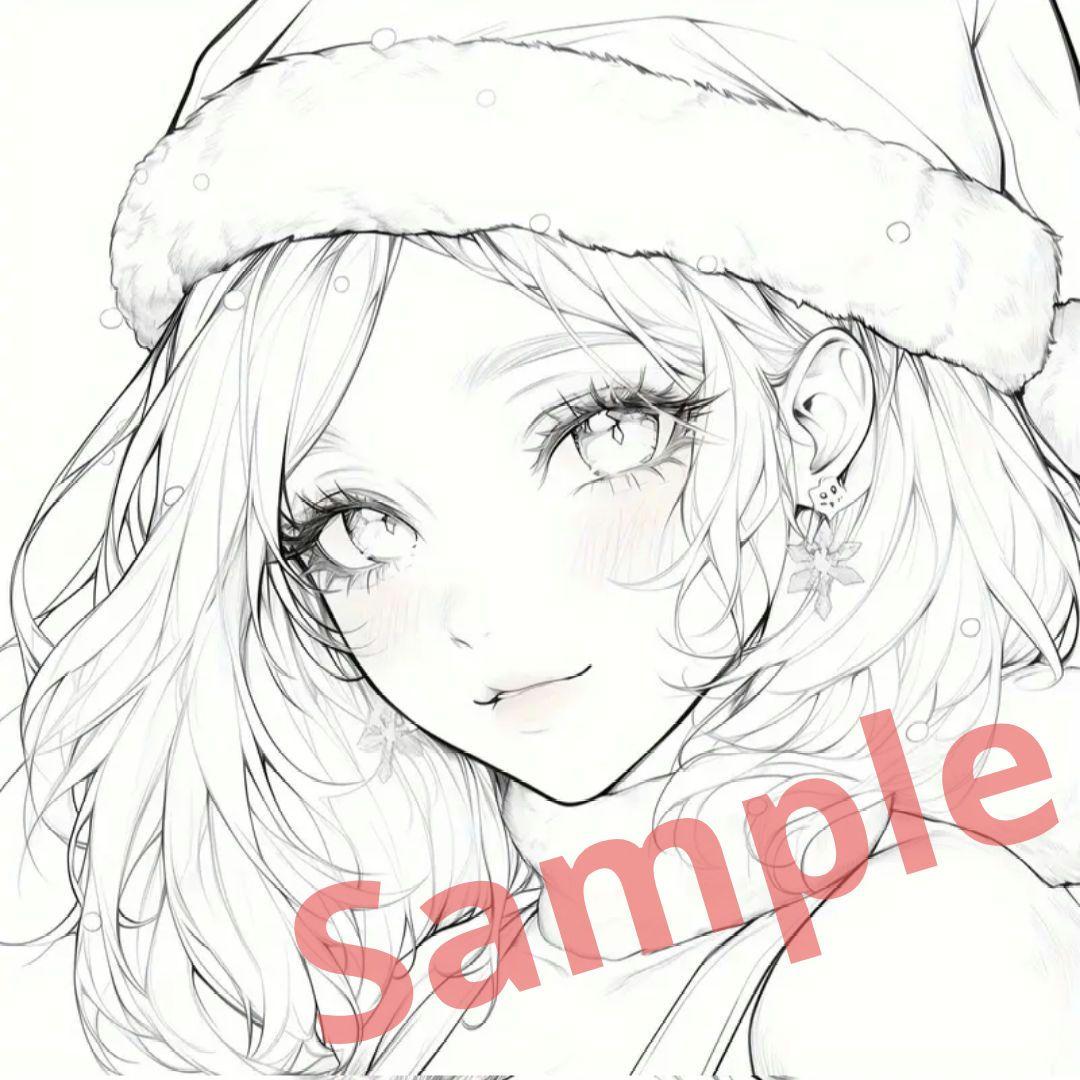 ✩完売御礼✩大人の塗り絵クリスマスキャットガール 海外人物塗り絵絵本女の子