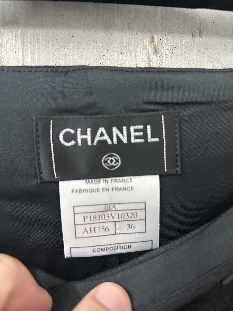 CHANELシャネル ブラック スリムフィットパンツ サイズ36 CHANELシャネル ブラック スリムフィットパンツ サイズ36