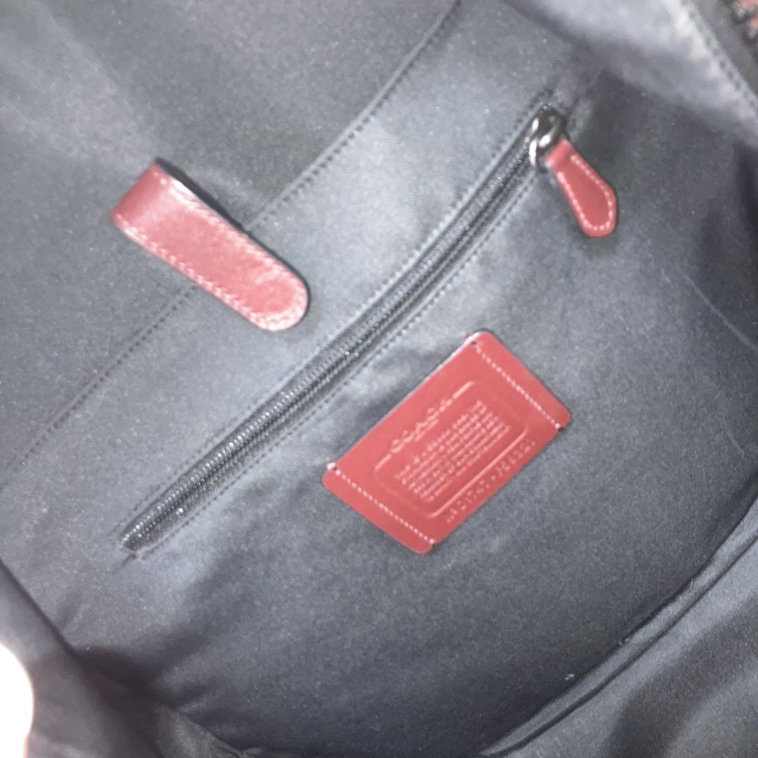 コーチCOACH リュック バックパック 大容量 used 赤マルチ