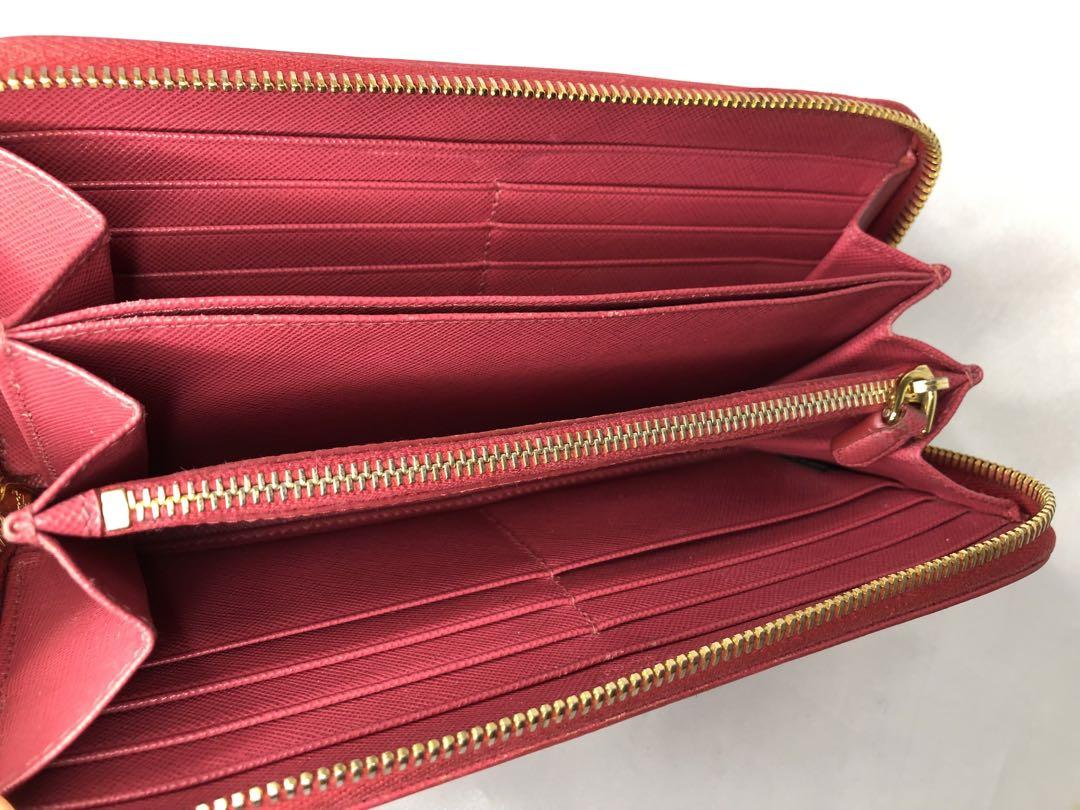 超美品　PRADA プラダ 長財布　ラウンドファスナー　PEONEA バイカラー