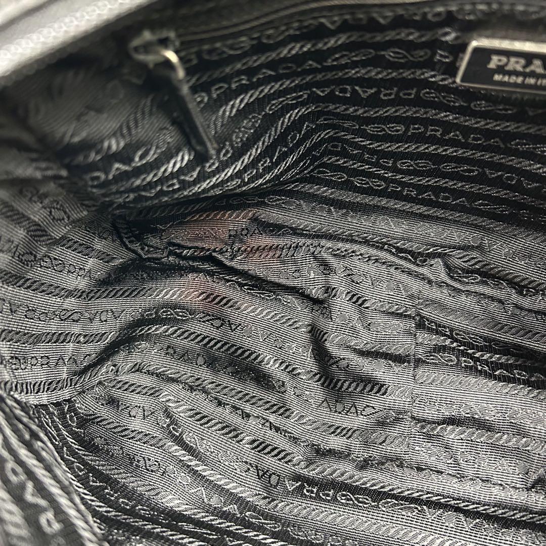 【良品】 プラダ PRADA カメラバッグ 2way ポシェット テスート ネロ