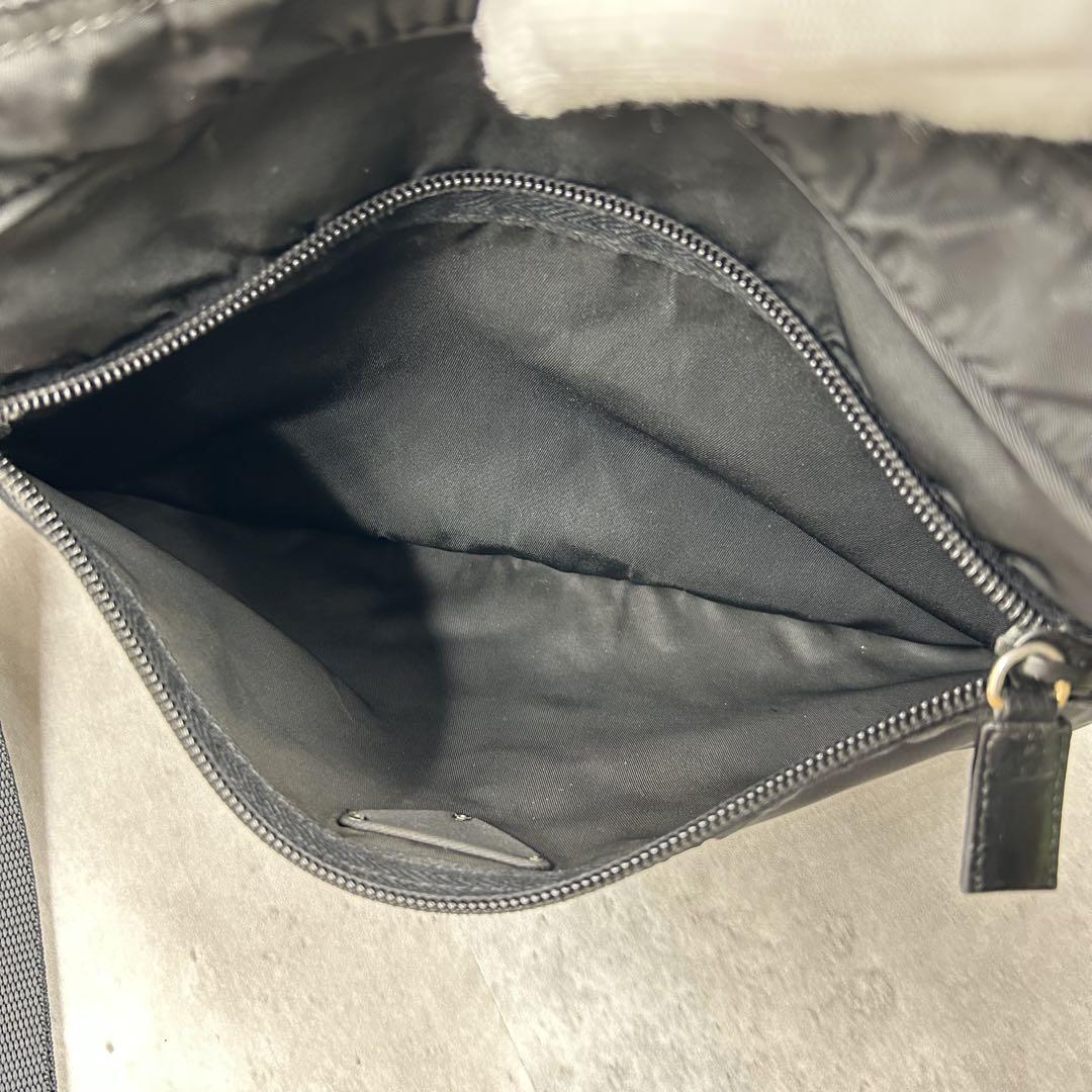 【良品】 プラダ PRADA カメラバッグ 2way ポシェット テスート ネロ