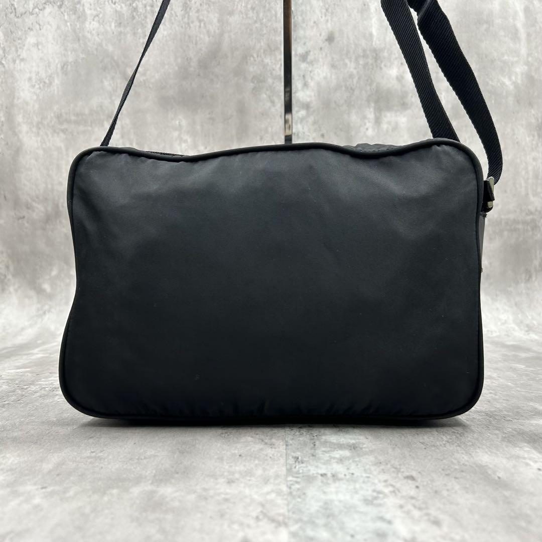 【良品】 プラダ PRADA カメラバッグ 2way ポシェット テスート ネロ