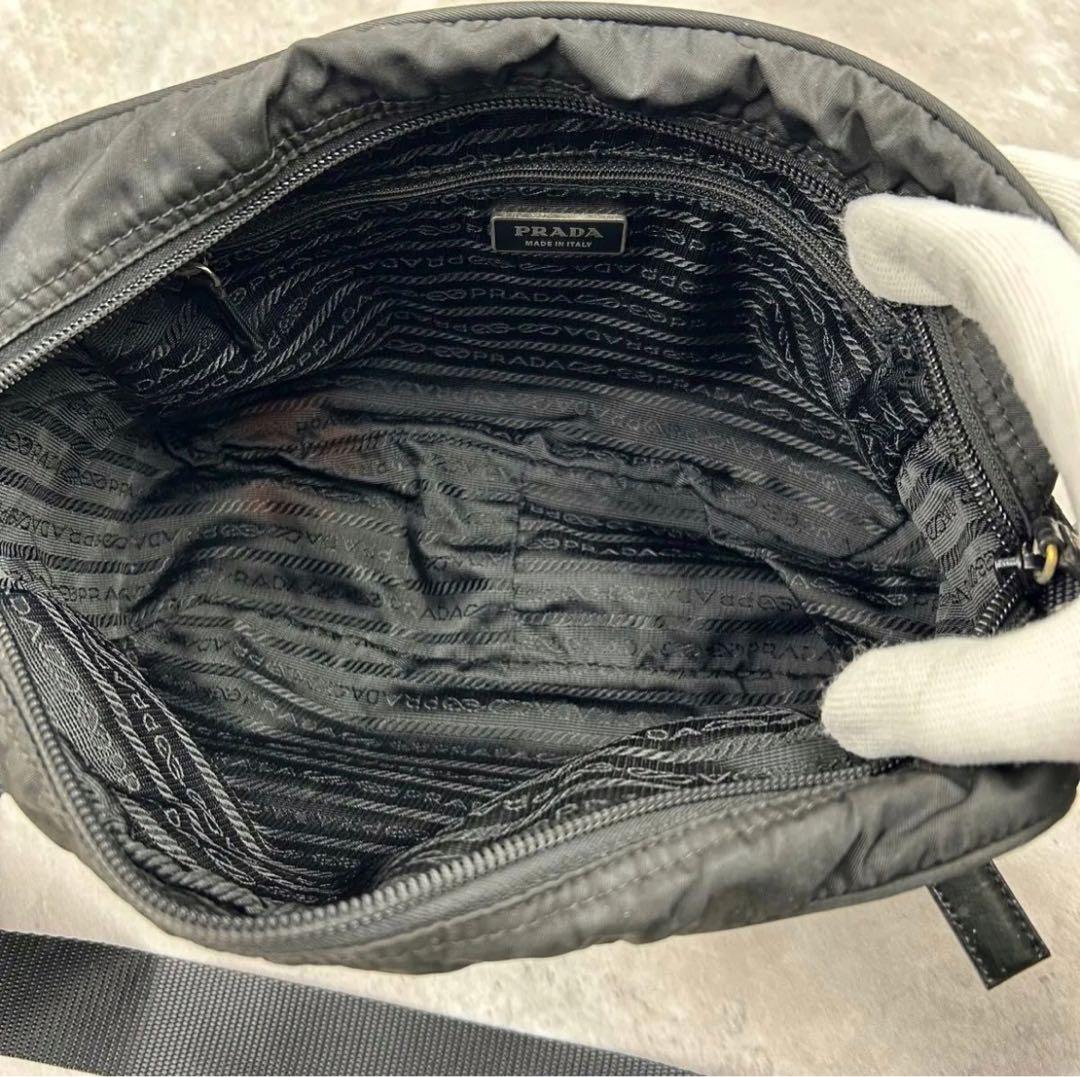 【良品】 プラダ PRADA カメラバッグ 2way ポシェット テスート ネロ