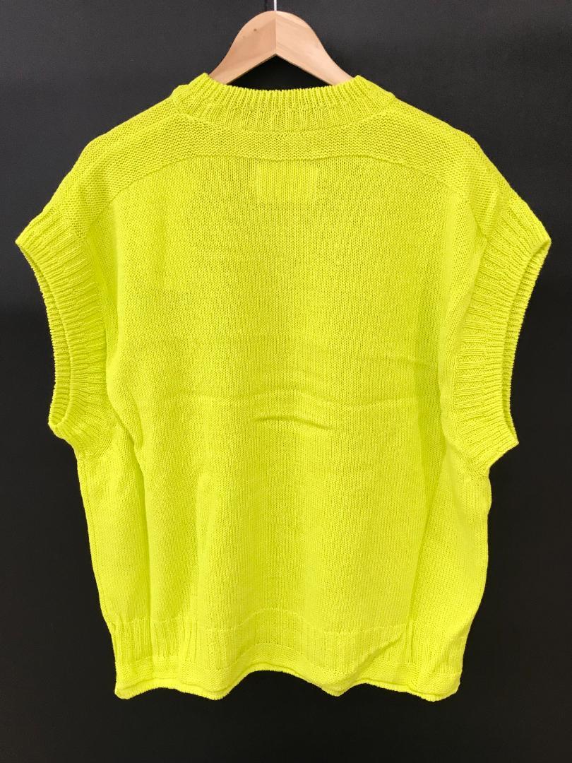 【未使用・タグ付】INNAT COTTON GUERNSEY VEST F