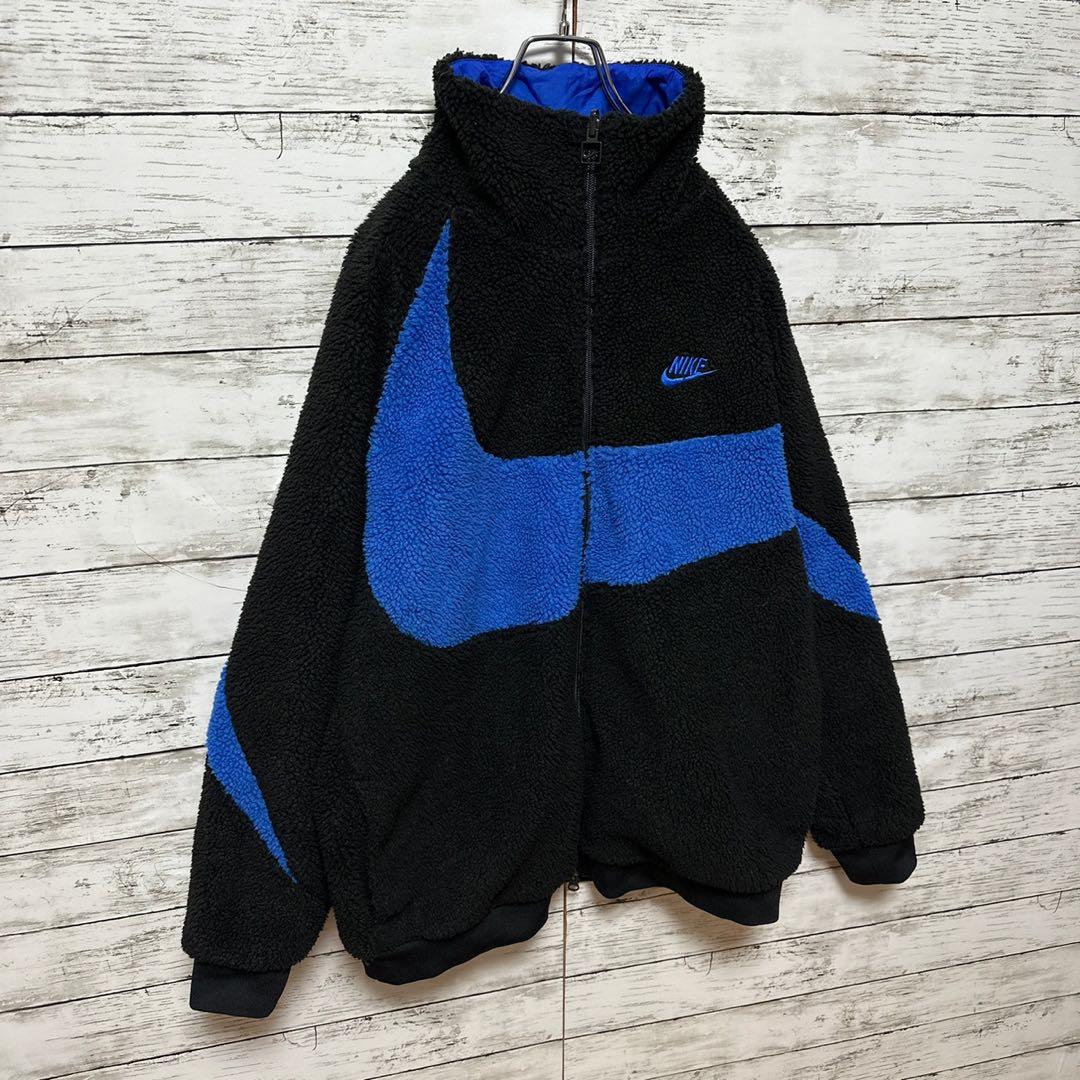 B品セール 【人気Lサイズ】ナイキ☆超ビッグスウッシュ刺繍ロゴ